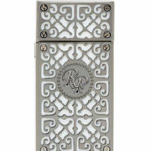 Rocky Patel Burn White/Gunmetal Dual Torch Lighter Lifetime Warranty
